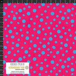 Fuchsia met blauwe stippen