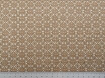 Bernartex cr&egrave;me ondergrond met zandkleurige print