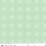 Riley Blake mint groen met witte stipjes