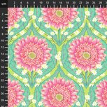 Tula Pink Untamed with Neon grote roze bloemen met groen