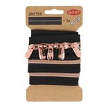 Opry metallic spiraalrits 2 meter Rose Goud