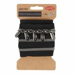 Opry metallic spiraalrits 2 meter Nikkel