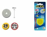 Olfa Rolmes 28mm reservemes 2 stuks