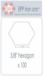 EPP Iron Ons 5/8 inch 100 hexagons