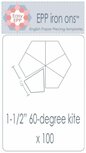 EPP Iron Ons 1-1/2 inch 50 60&deg; kite