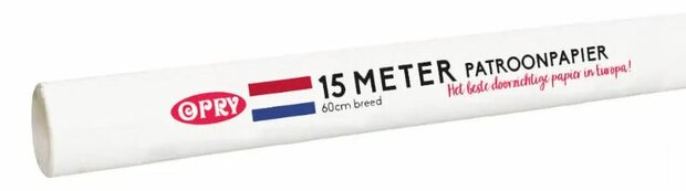 Opry Patroonpapier 0,6x15m transparant