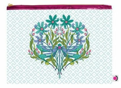 Dragon your feet medium zip bag, Tula Pink