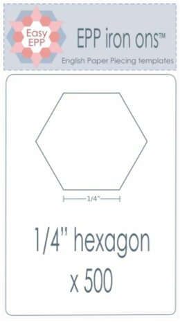 EPP Iron Ons &frac14; inch 500 hexagons