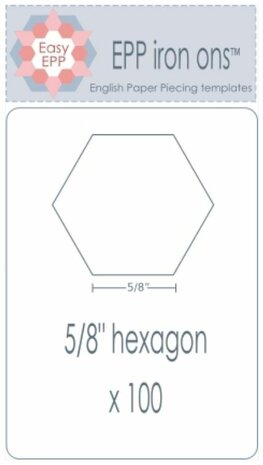 EPP Iron Ons 5/8 inch 100 hexagons
