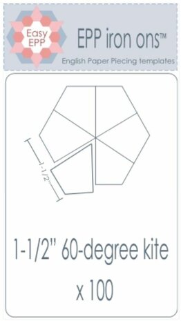 EPP Iron Ons 1-1/2 inch 50 60&deg; kite
