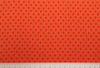 Oranje quiltstof met oranje blokjes