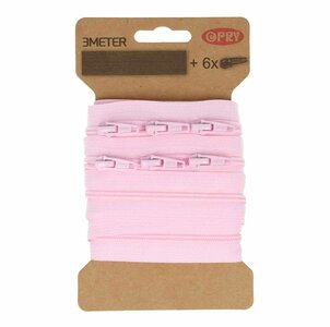 Opry spiraalrits 3 meter Licht Roze 749