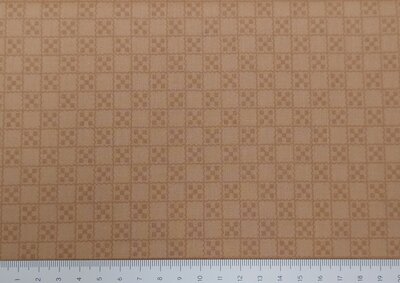 Windham Fabrics bruine ondergrond met blokjes print