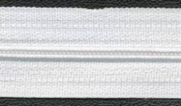 Spiraalrits nylon 1 meter wit met 2 ritsschuivers