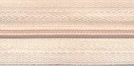 Spiraalrits nylon 3 meter creme met 6 ritsschuivers maat 3