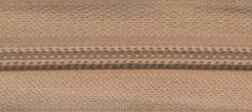 Spiraalrits nylon 5 meter beige zandkleurig met 10 ritsschuivers maat 3