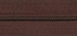 Spiraalrits nylon 1 meter bruin met 2 ritsschuivers maat 3