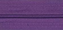 Spiraalrits nylon 1 meter paars met 2 ritsschuivers maat 3