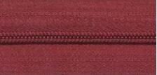 Spiraalrits nylon 5 meter bordeaux met 10 ritsschuivers maat 3