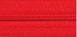 Spiraalrits nylon 5 meter rood met 10 ritsschuivers maat 3