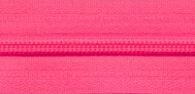 Spiraalrits nylon 1 meter knalroze met 2 ritsschuivers maat 3
