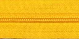 Spiraalrits nylon 1 meter geel met 2 ritsschuivers maat 3