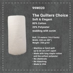 The Quilters Choice 80/20 breedte 228 cm